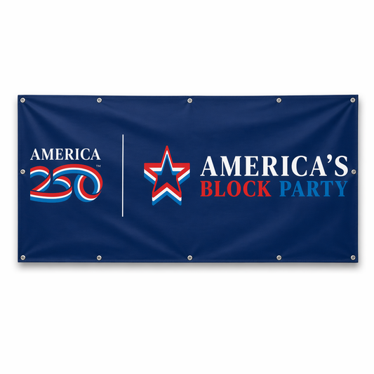 America's Block Party Vinyl Banner - 4'x8'