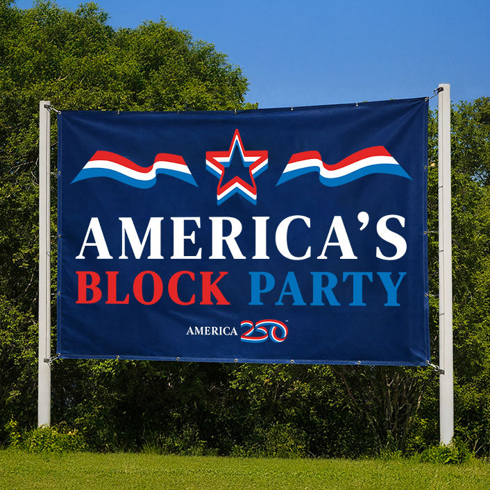 America's Block Party Vinyl Banner - 5'x6'