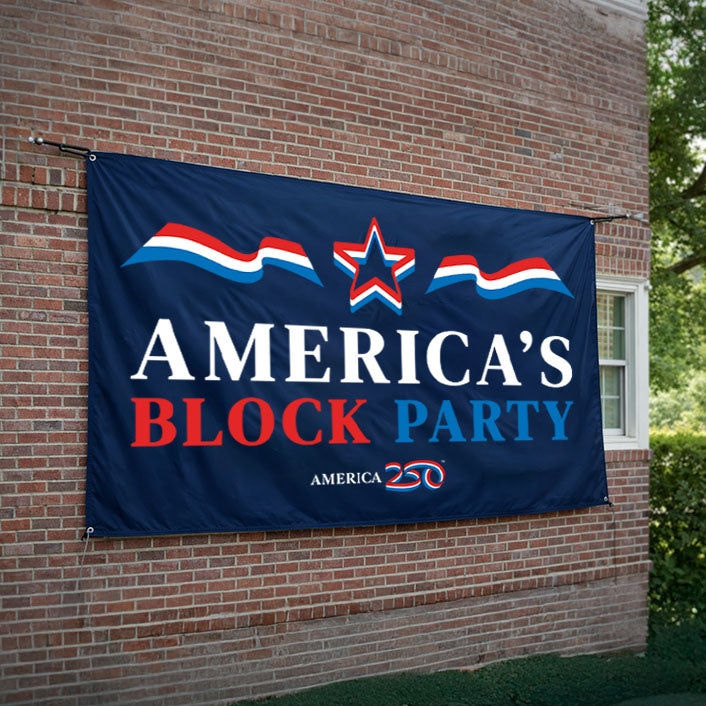 America's Block Party Vinyl Banner - 5'x8'