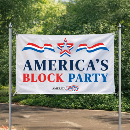 America's Block Party Vinyl Banner - 2'x3'