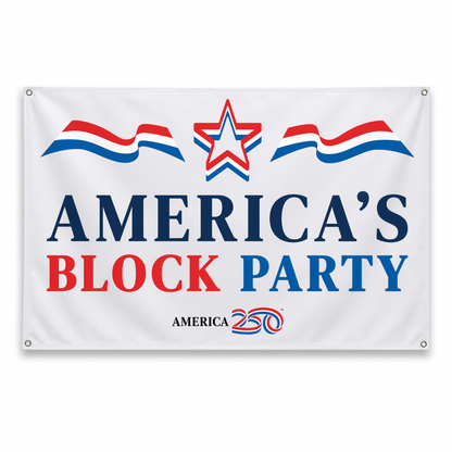 America's Block Party Vinyl Banner - 2'x3'
