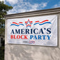 America's Block Party Vinyl Banner - 2'x4'