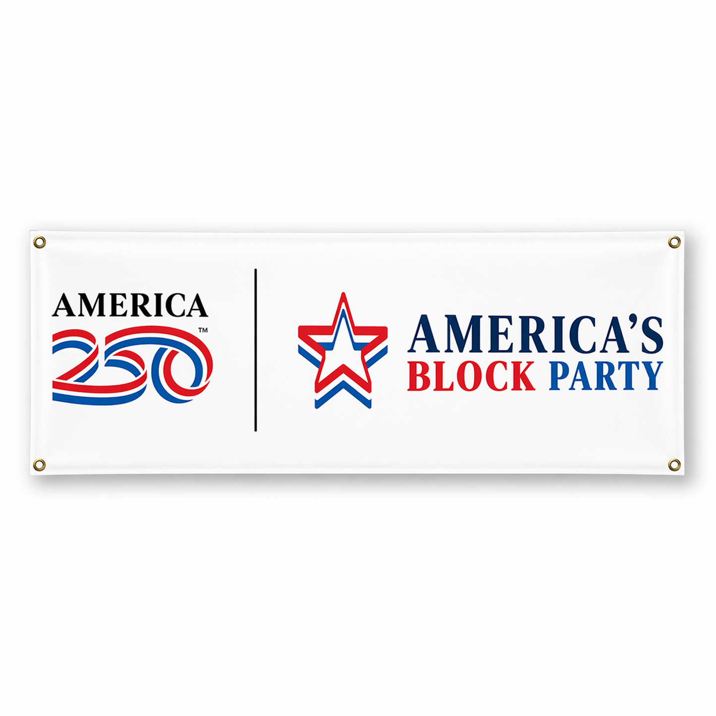 America's Block Party Vinyl Banner - 2'x6'