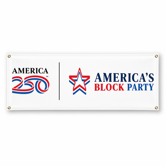 America's Block Party Vinyl Banner - 2'x6'