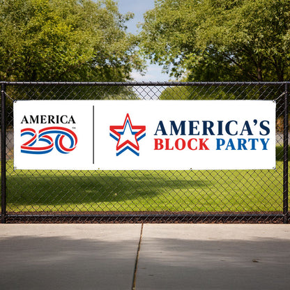 America's Block Party Vinyl Banner - 2'x10'