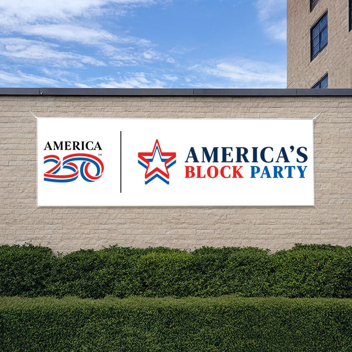 America's Block Party Vinyl Banner - 4'x12'
