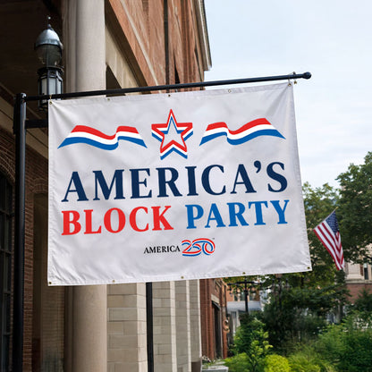America's Block Party Vinyl Banner - 5'x6'
