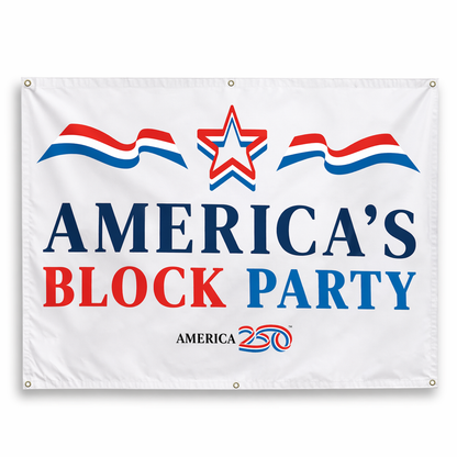 America's Block Party Vinyl Banner - 5'x6'