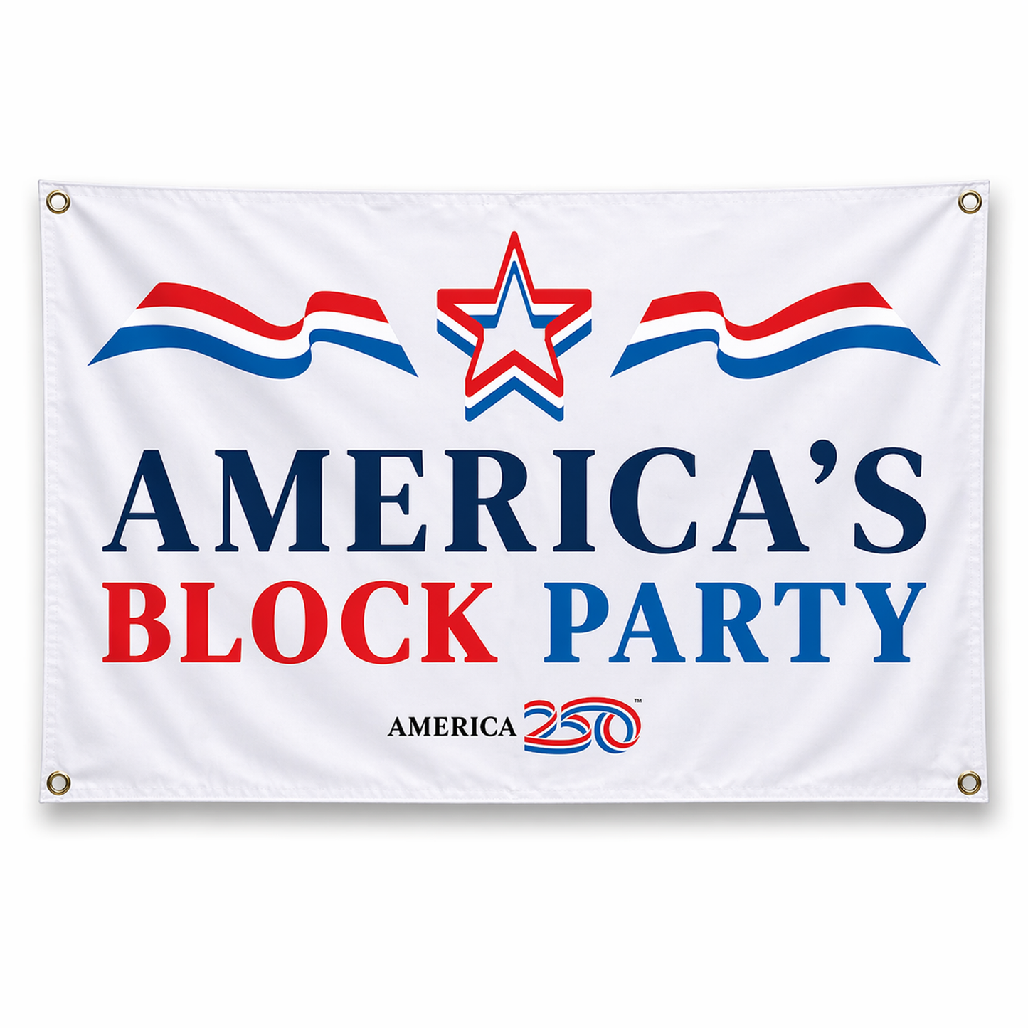 America's Block Party Vinyl Banner - 5'x8'