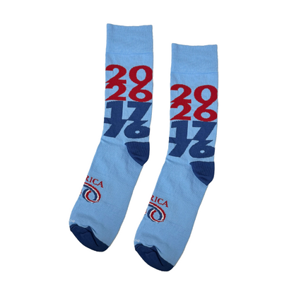 America250 Patriotic Crew Socks | “Big Dates” | Made in USA