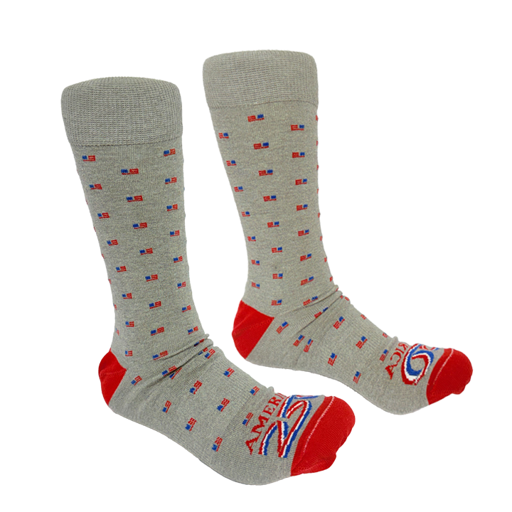 America250 Patriotic Crew Socks | “Micro Flags” | Made in USA