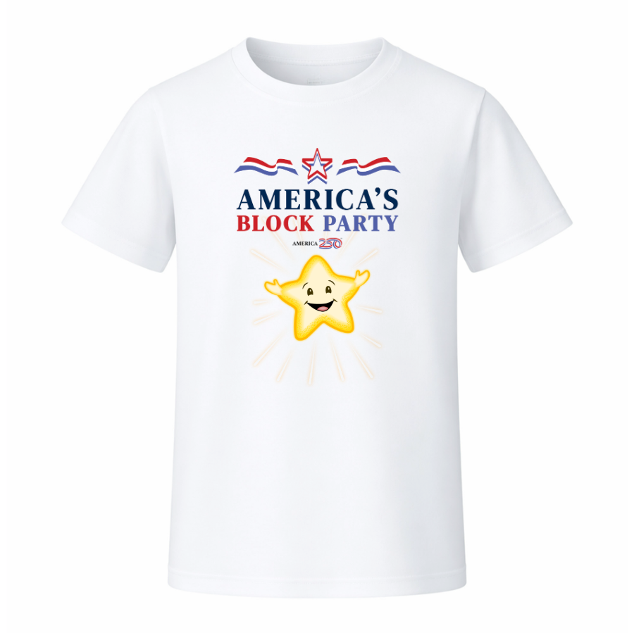 America's Block Party Youth Tee, White