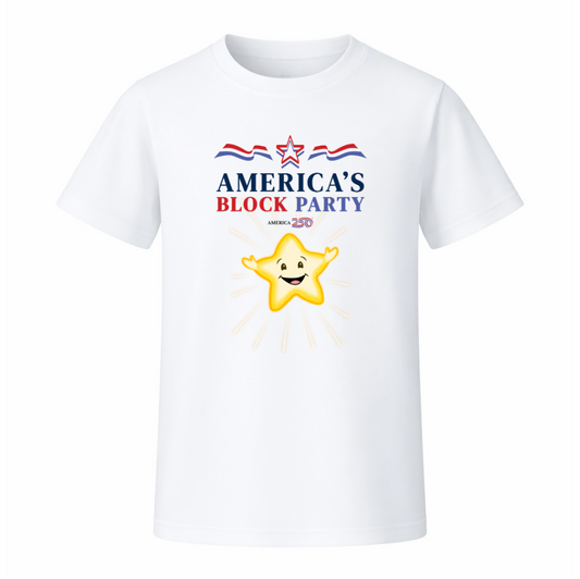 America's Block Party Youth Tee, White