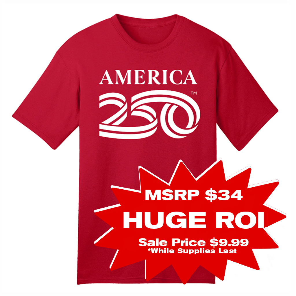 America250 Cotton Tee, Red