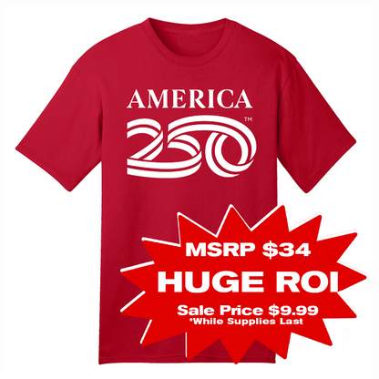 America250 Cotton Tee, Red