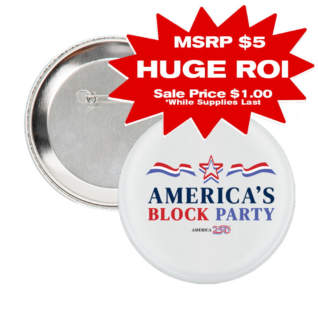 America's Block Party Button White