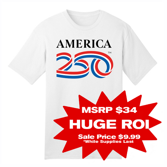 America250 Cotton Tee, White